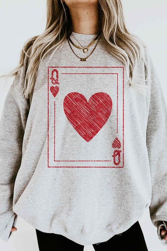 Alphia Queen Of Hearts Graphic Sweatshirt