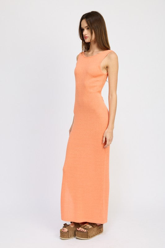 EMORY PARK CROCHET MAXI DRESS WITH BACK TIE DETAIL IN 3 COLORS