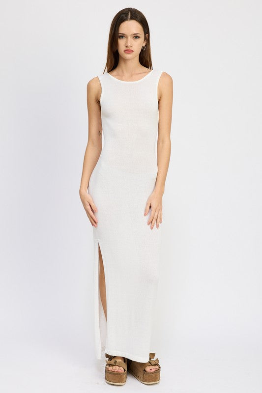 EMORY PARK CROCHET MAXI DRESS WITH BACK TIE DETAIL IN 3 COLORS