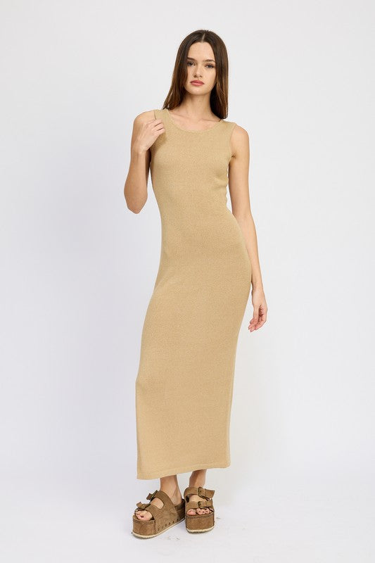 EMORY PARK CROCHET MAXI DRESS WITH BACK TIE DETAIL IN 3 COLORS