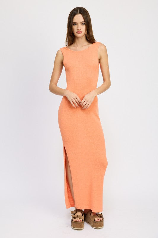 EMORY PARK CROCHET MAXI DRESS WITH BACK TIE DETAIL IN 3 COLORS