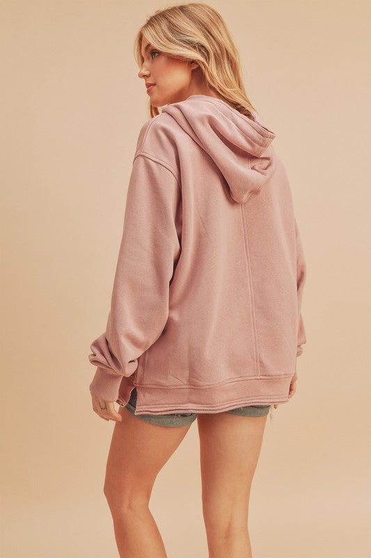 Aemi + Co Clara Hooded Tunic Sweatshirt in 11 Colors