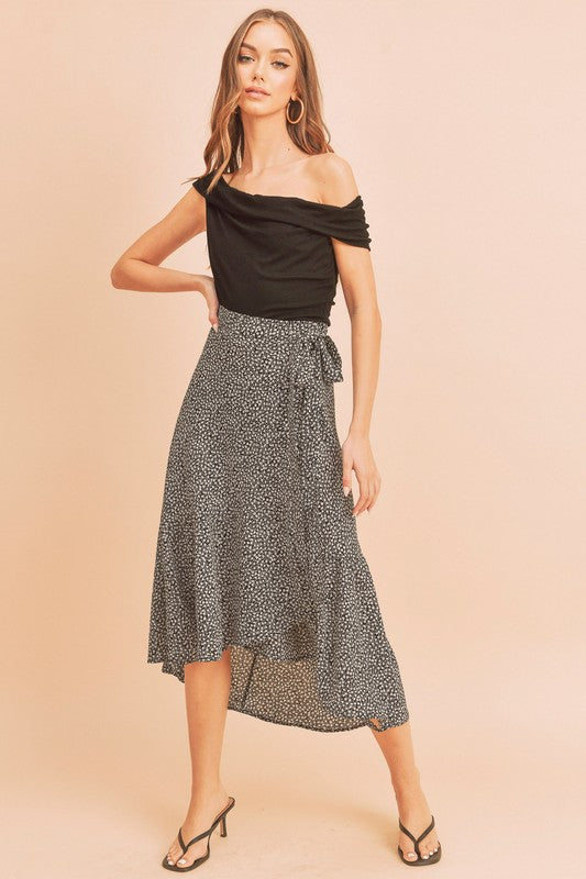 Aemi + Co Cara Floral Wrap Midi Skirt in 5 Colors