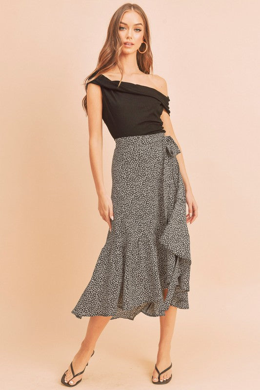 Aemi + Co Cara Floral Wrap Midi Skirt in 5 Colors