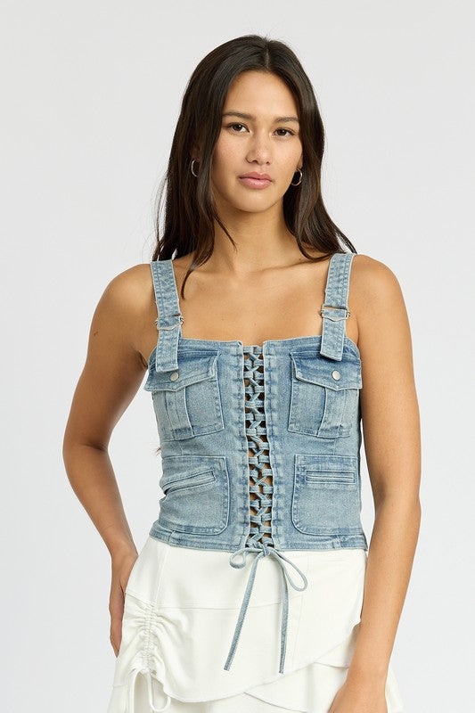 EMORY PARK CARGO DENIM CORSET