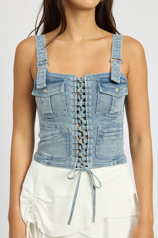 EMORY PARK CARGO DENIM CORSET