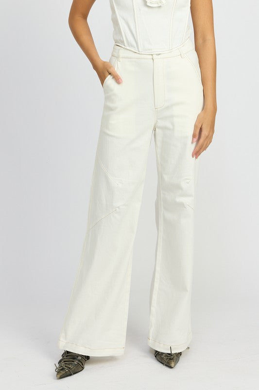 EMORY PARK HIGH WAISTED WIDE LEG PANTS