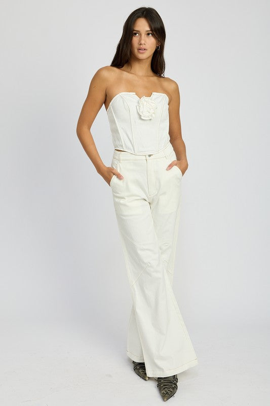 EMORY PARK HIGH WAISTED WIDE LEG PANTS