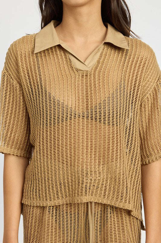 EMORY PARK COLLARED LOUNGE SHIRT