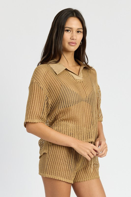 EMORY PARK COLLARED LOUNGE SHIRT