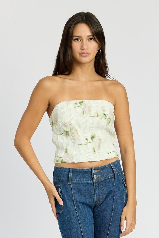 EMORY PARK FLORAL TUBE TOP