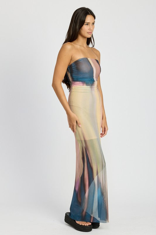 Emory Park Bodycon Shirred Tube Maxi Dress