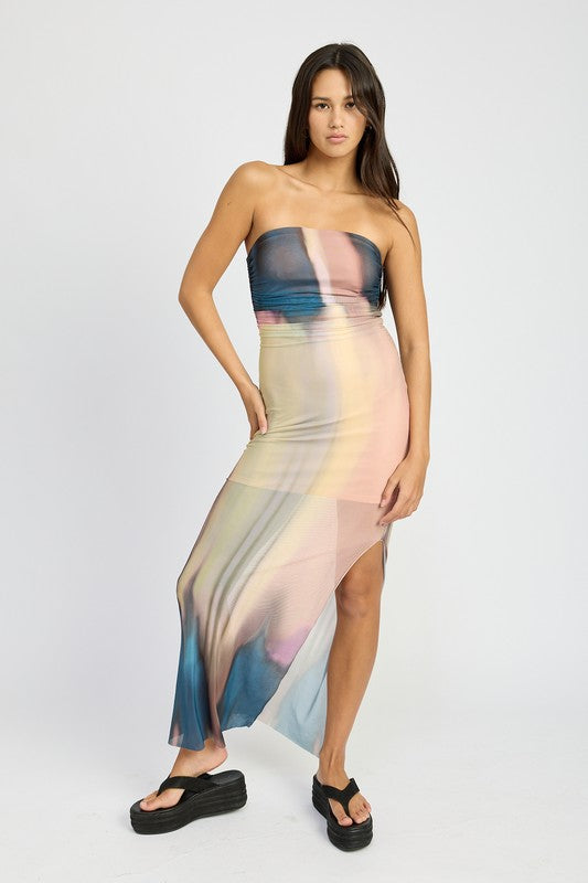 Emory Park Bodycon Shirred Tube Maxi Dress