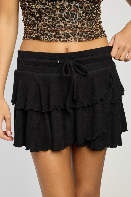 EMORY PARK TIERED RUFFLE MINI SKORT