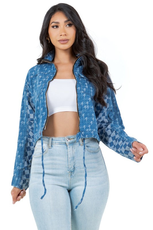 BY CLAUDE CROP DENIM JACKET