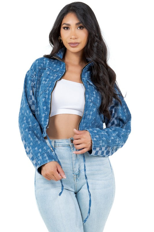 BY CLAUDE CROP DENIM JACKET