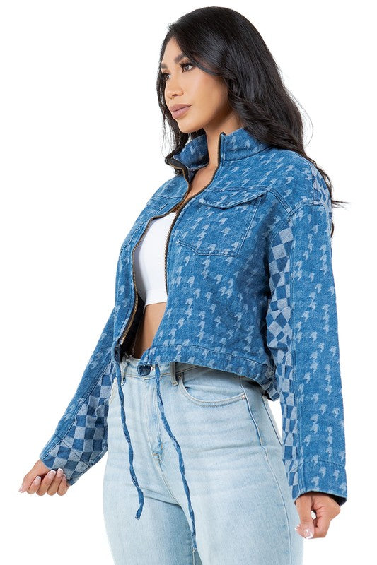 BY CLAUDE CROP DENIM JACKET