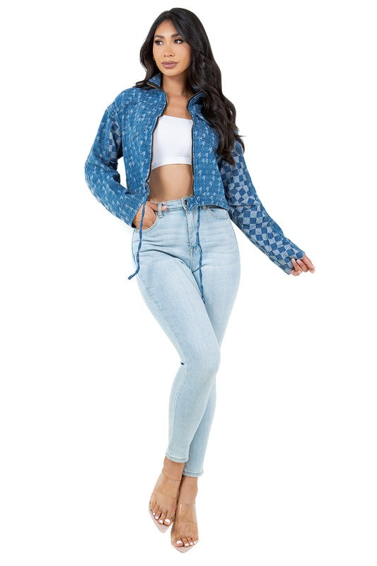 BY CLAUDE CROP DENIM JACKET