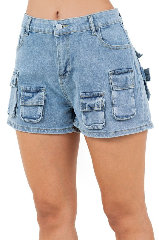 BY CLAUDE DENIM SHORTS