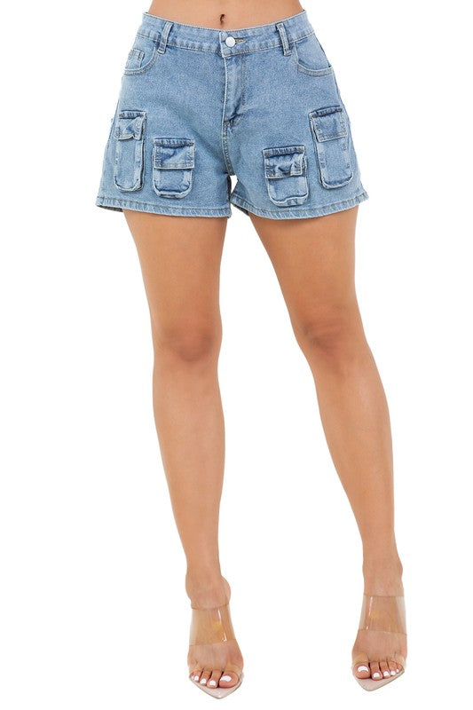 BY CLAUDE DENIM SHORTS