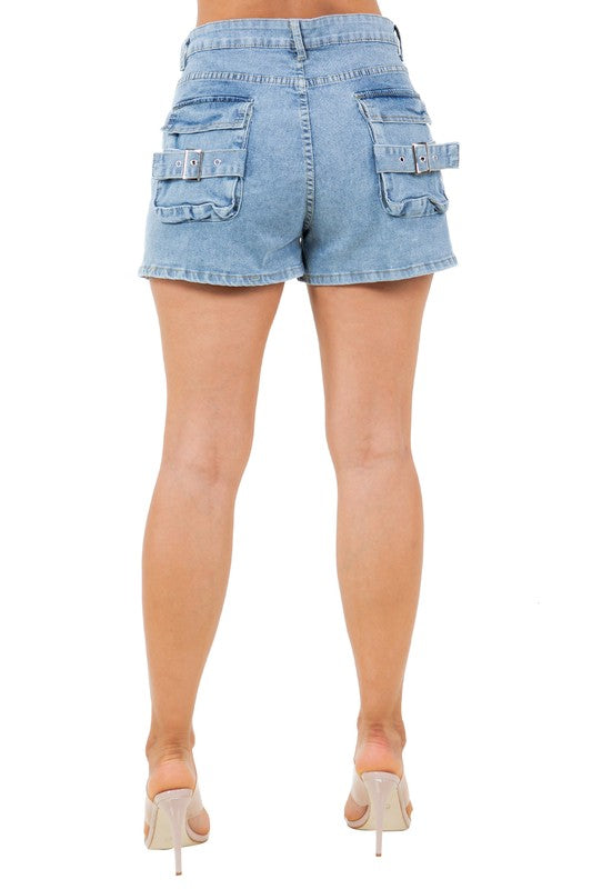 BY CLAUDE DENIM SHORTS