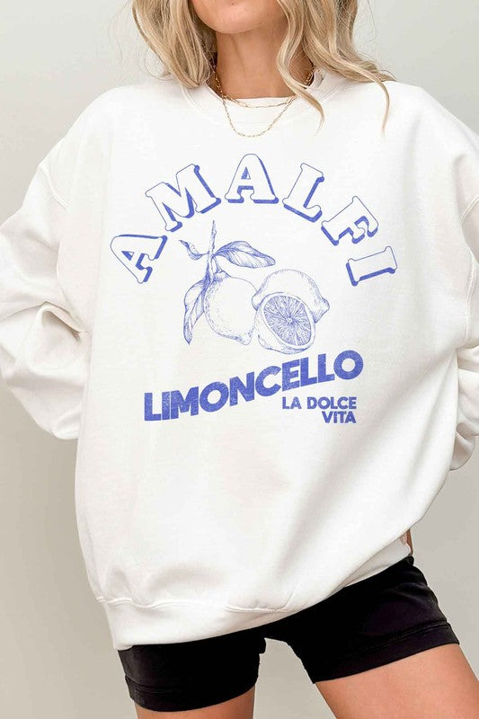 Alphia UNISEX Amalfi Limoncello Oversized Graphic Sweatshirt in 4 Colors