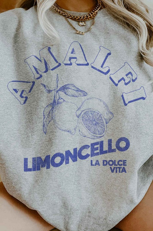 Alphia UNISEX Amalfi Limoncello Oversized Graphic Sweatshirt in 4 Colors