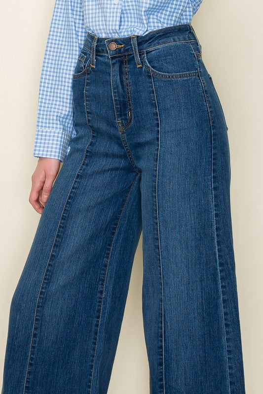 Wide leg, denim pants,  jeans, western