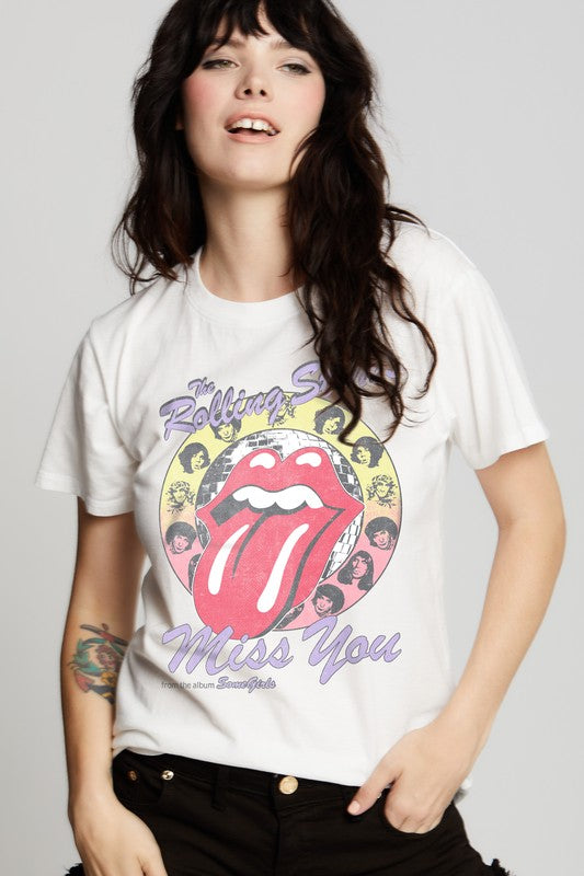 Recycled Karma "The Rolling Stones Miss You" Unisex Short Sleeve Graphic Tee