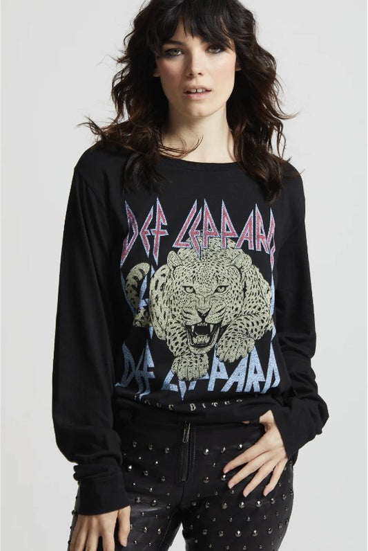 Recycled Karma "Def Leppard Love Bites" Long Sleeve Graphic Tee