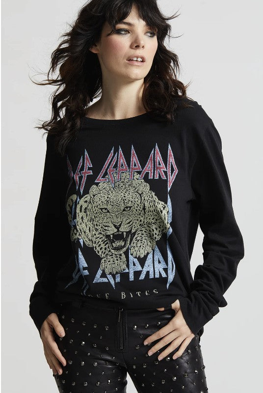 Recycled Karma "Def Leppard Love Bites" Long Sleeve Graphic Tee