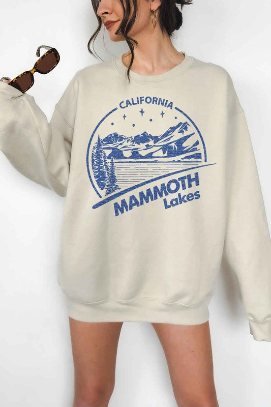 Alphia Unisex Mammoth Lakes California Oversized Graphic Sweatshirt in 4 Colors