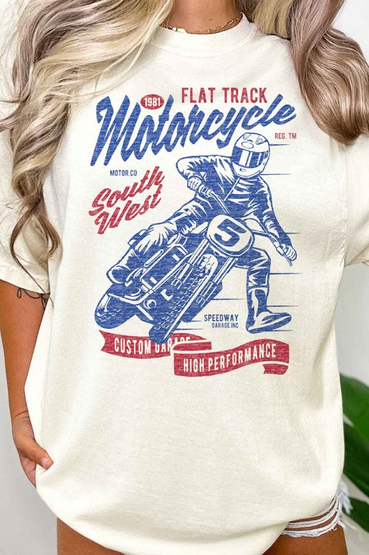 ROSEMEAD LOS ANGELES CO UNISEX SOUTH WEST MOTORCYCLE OVERSIZED GRAPHIC TEE IN 5 COLORS