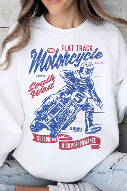 ROSEMEAD LOS ANGELES CO UNISEX "SOUTH WEST MOTORCYCLE" OVERSIZED GRAPHIC SWEATSHIRT in 4 COLORS