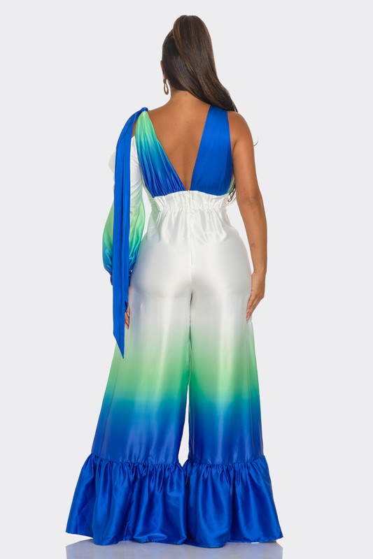 ATHINA Ocean Satin Ombre Jumpsuit