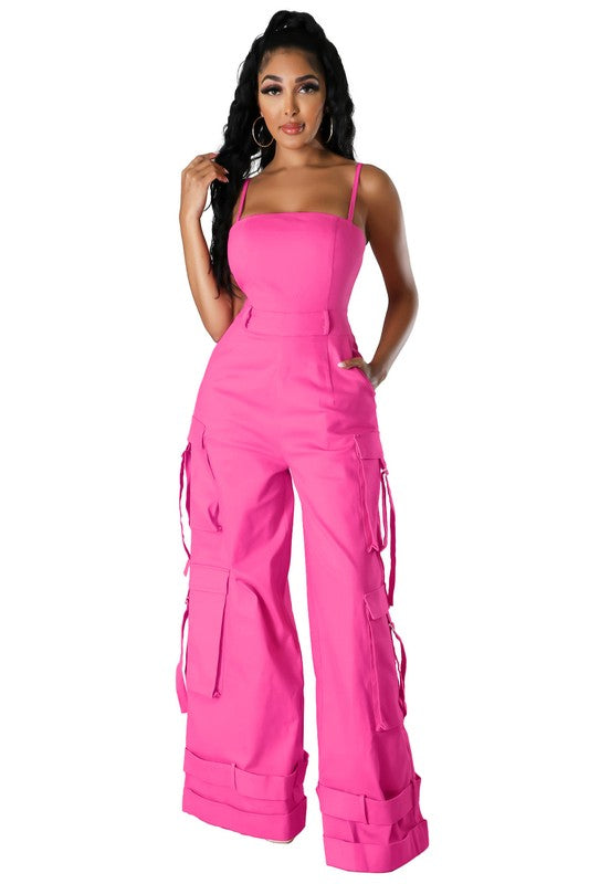 BY CLAUDE THIN STRAP SLEEVELESS JUMPSUIT IN 4 COLORS