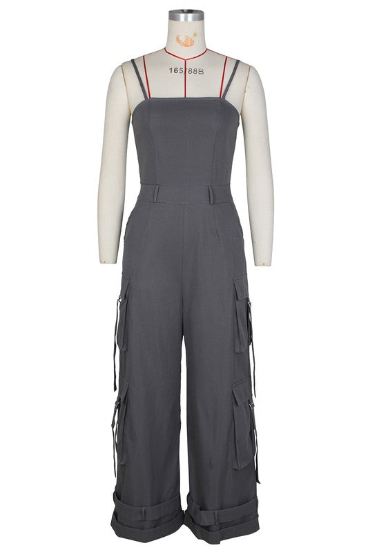 BY CLAUDE THIN STRAP SLEEVELESS JUMPSUIT IN 4 COLORS