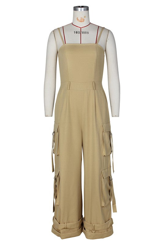 BY CLAUDE THIN STRAP SLEEVELESS JUMPSUIT IN 4 COLORS