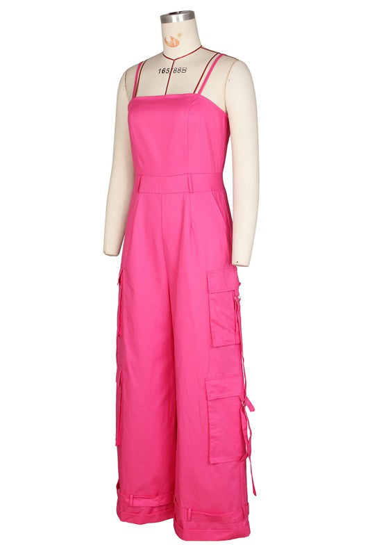 BY CLAUDE THIN STRAP SLEEVELESS JUMPSUIT IN 4 COLORS