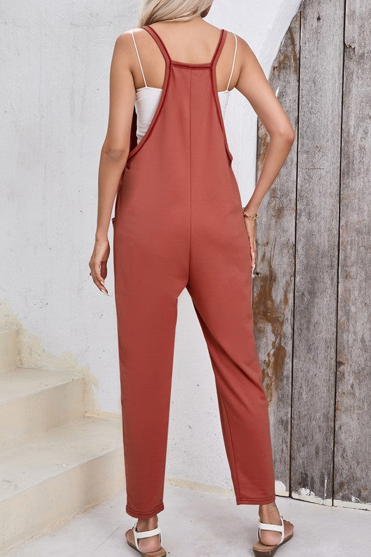 YNIQUE Sleeveless V-Neck Jumpsuit in 2 Colors