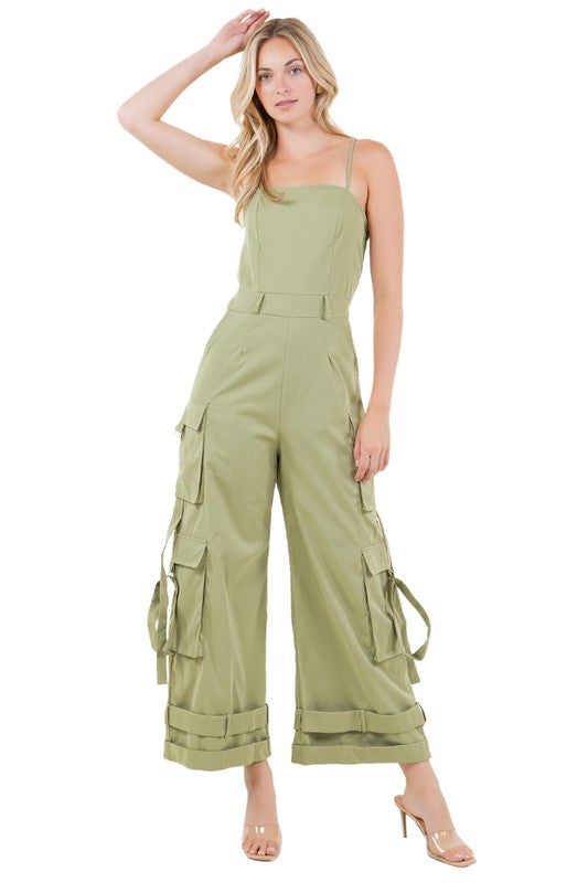 BY CLAUDE THIN STRAP CAMI JUMPSUIT