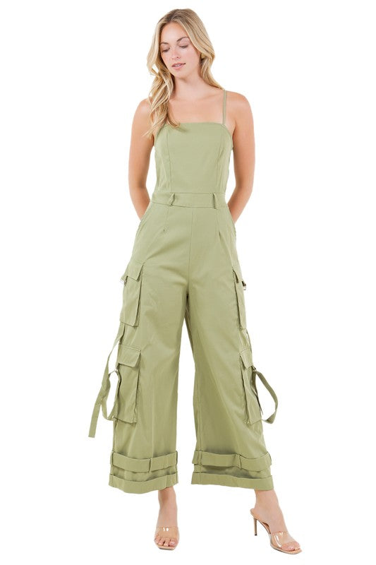 BY CLAUDE THIN STRAP CAMI JUMPSUIT