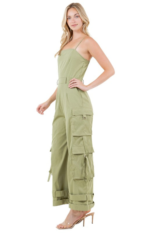 BY CLAUDE THIN STRAP CAMI JUMPSUIT