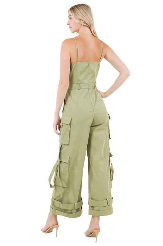 BY CLAUDE THIN STRAP CAMI JUMPSUIT