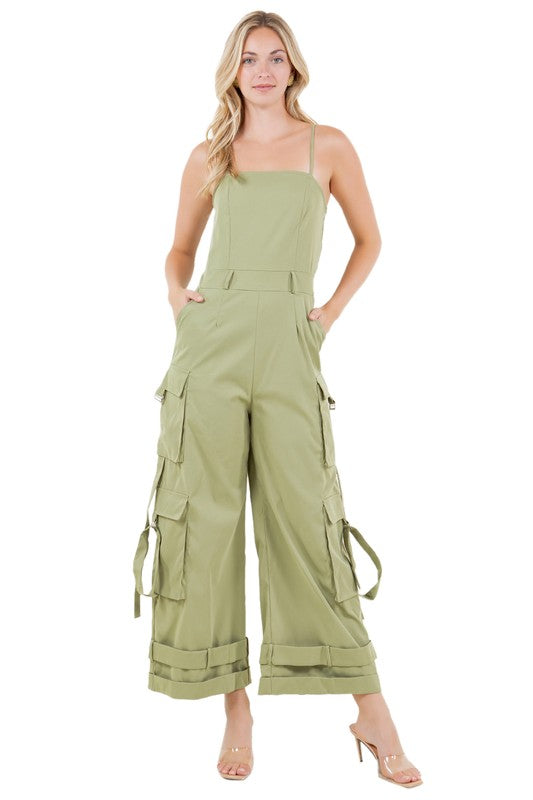 BY CLAUDE THIN STRAP CAMI JUMPSUIT