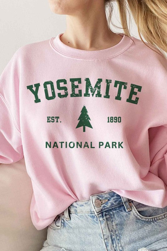 Alphia Unisex Yosemite National Park Graphic Sweatshirt in 4 Colors