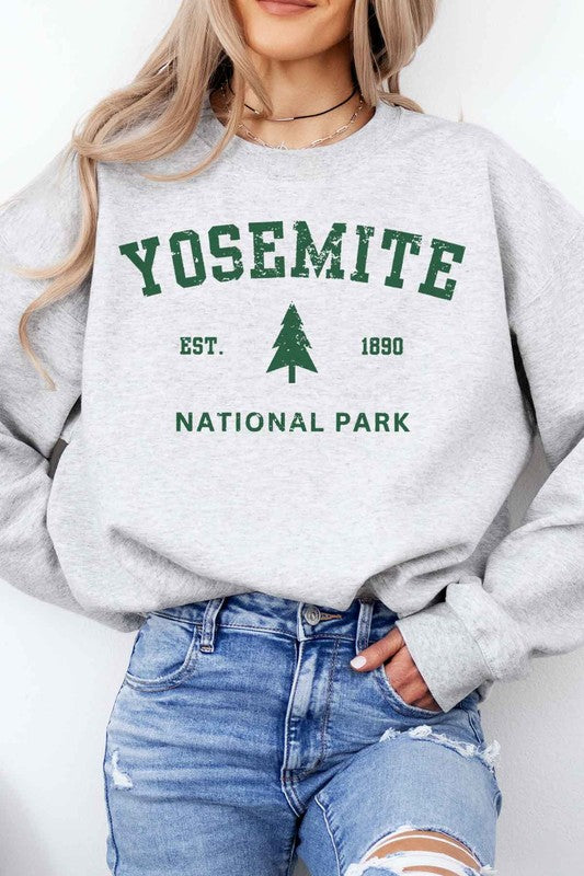 Alphia Unisex Yosemite National Park Graphic Sweatshirt in 4 Colors