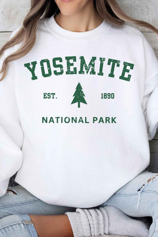 Alphia Unisex Yosemite National Park Graphic Sweatshirt in 4 Colors