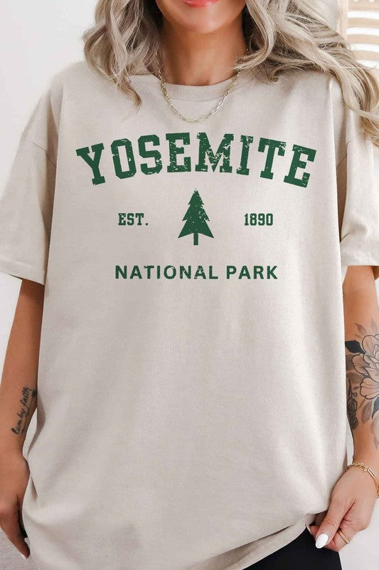 Alphia Yosemite National Park Oversized Graphic Tee in 5 Colors