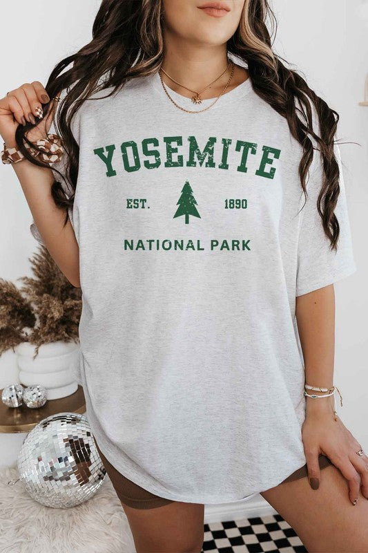 Alphia Yosemite National Park Oversized Graphic Tee in 5 Colors